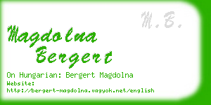 magdolna bergert business card